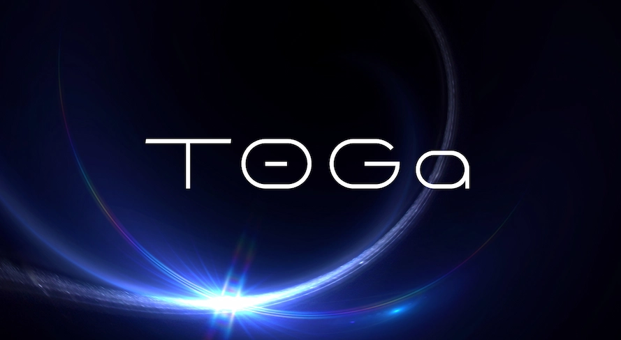 TOGa logo on top of blue background