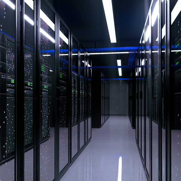 Servers in server room